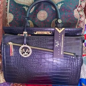 Black Leather VS 1969 Versace Harlow Purse